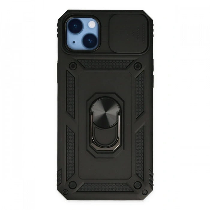 Newface iPhone 14 Plus Kılıf Pars Lens Yüzüklü Silikon