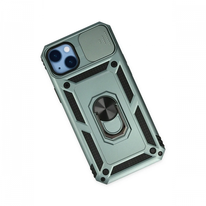 Newface iPhone 14 Plus Kılıf Pars Lens Yüzüklü Silikon