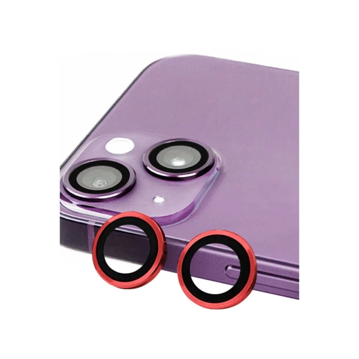 Newface iPhone 14 Plus Raze Metal Kamera Lens - Kırmızı