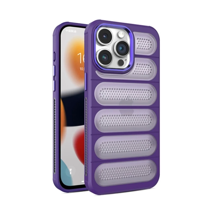Newface iPhone 14 Pro Kılıf Airmax Silikon Kapak - Derin Mor