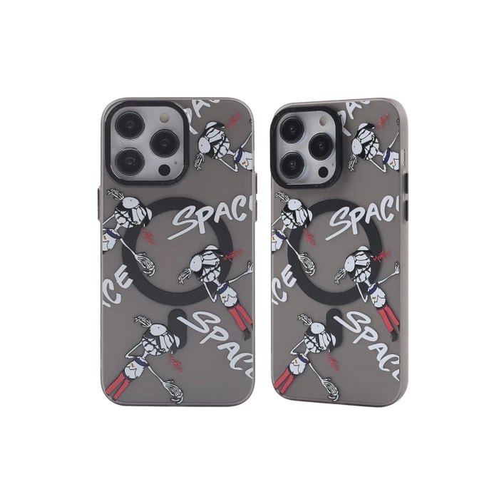 Newface iPhone 14 Pro Kılıf Apollo Magneticsafe Desenli Kapak