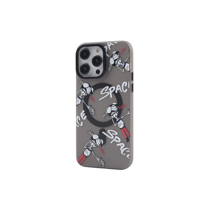 Newface iPhone 14 Pro Kılıf Apollo Magneticsafe Desenli Kapak