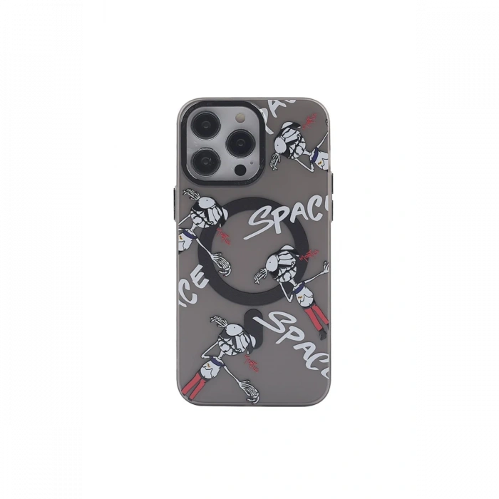 Newface iPhone 14 Pro Kılıf Apollo Magneticsafe Desenli Kapak