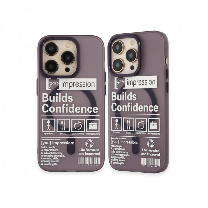 Newface iPhone 14 Pro Kılıf Apollo Magneticsafe Desenli Kapak - Apollo Mor - 6