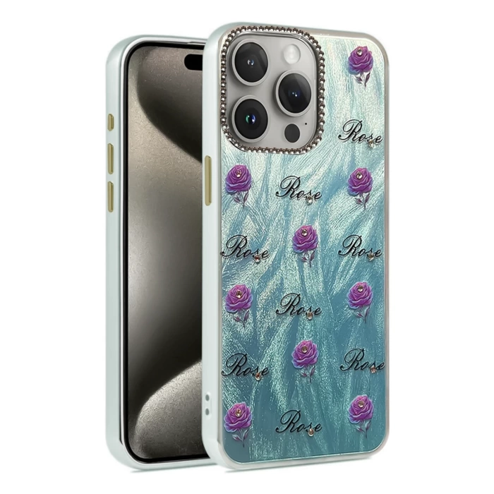 Newface iPhone 14 Pro Kılıf Blade Aynalı Desenli Kapak
