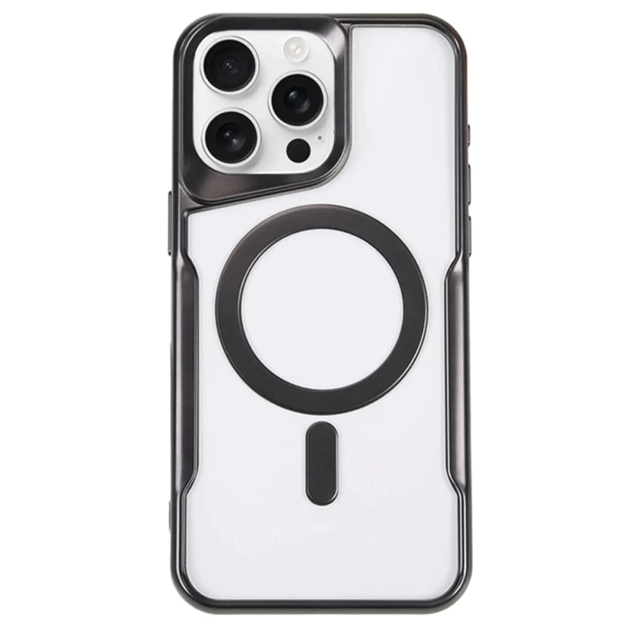Newface iPhone 14 Pro Kılıf Boyi Magsafe Silikon Kapak - Siyah