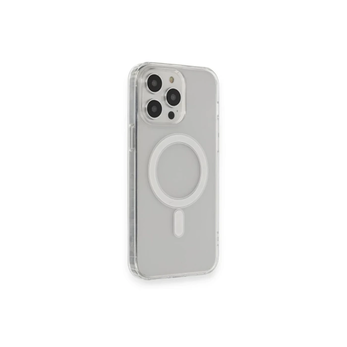 Newface iPhone 14 Pro Kılıf Matte Şeffaf Magneticsafe - Şeffaf