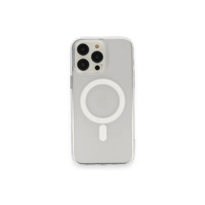 Newface iPhone 14 Pro Kılıf Matte Şeffaf Magneticsafe - Şeffaf