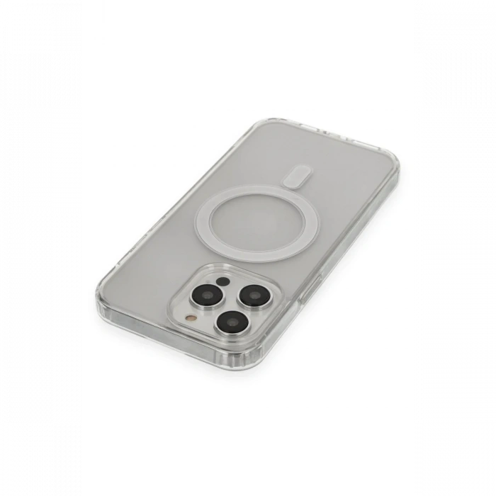Newface iPhone 14 Pro Kılıf Matte Şeffaf Magneticsafe - Şeffaf