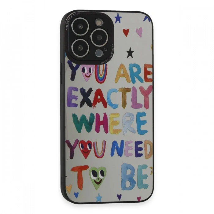 Newface iPhone 14 Pro Kılıf Mirror Desenli Kapak