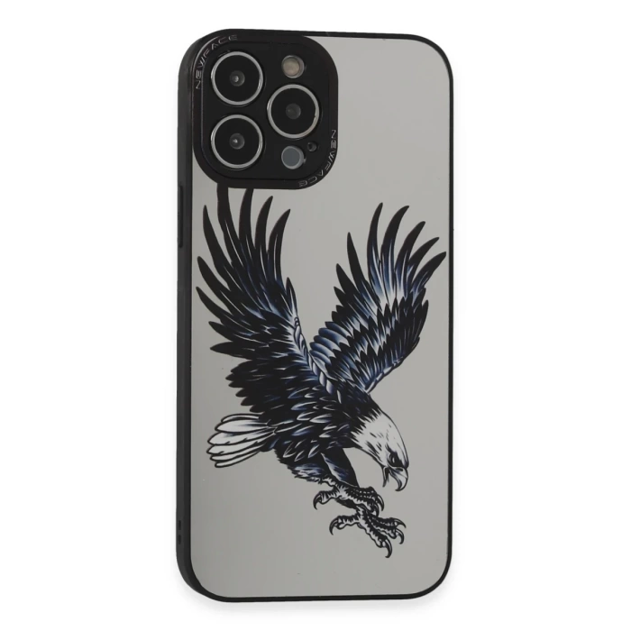 Newface iPhone 14 Pro Kılıf Mirror Desenli Kapak