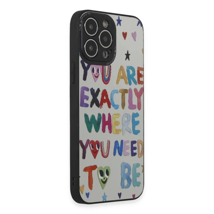 Newface iPhone 14 Pro Kılıf Mirror Desenli Kapak