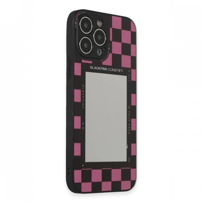 Newface iPhone 14 Pro Kılıf Mirror Desenli Kapak