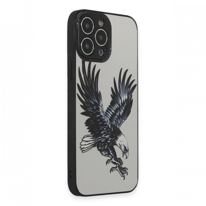 Newface iPhone 14 Pro Kılıf Mirror Desenli Kapak