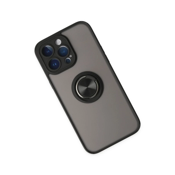 Newface iPhone 14 Pro Kılıf Montreal Yüzüklü Silikon Kapak