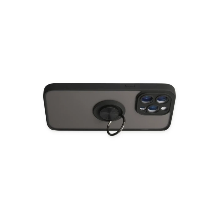 Newface iPhone 14 Pro Kılıf Montreal Yüzüklü Silikon Kapak