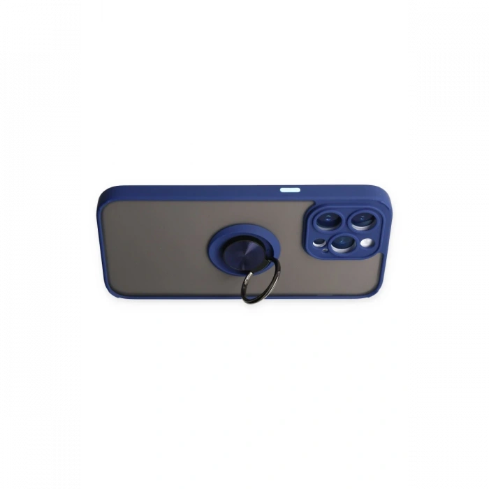 Newface iPhone 14 Pro Kılıf Montreal Yüzüklü Silikon Kapak