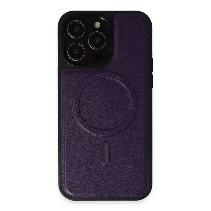 Newface iPhone 14 Pro Kılıf Ozzi Magsafe Deri Kapak