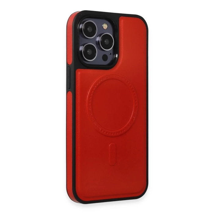 Newface iPhone 14 Pro Kılıf Ozzi Magsafe Deri Kapak