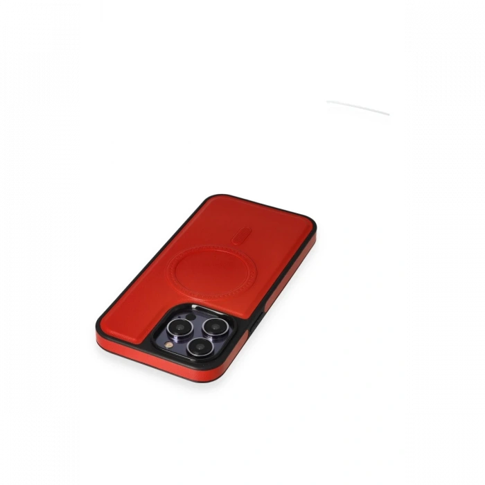 Newface iPhone 14 Pro Kılıf Ozzi Magsafe Deri Kapak