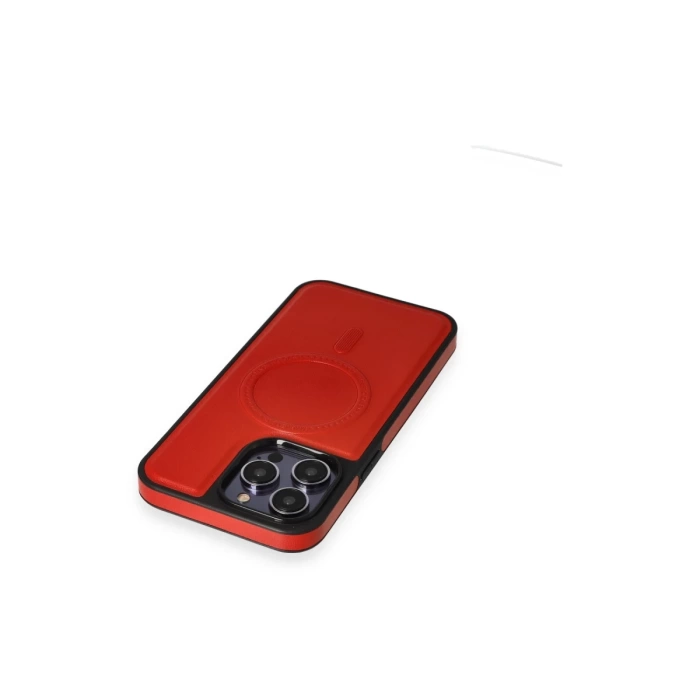 Newface iPhone 14 Pro Kılıf Ozzi Magsafe Deri Kapak