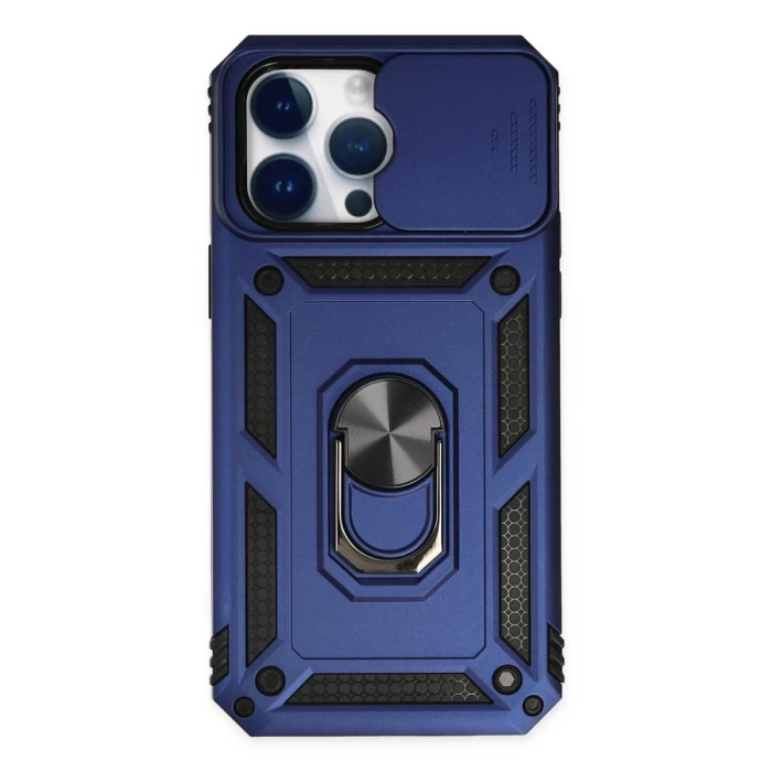 Newface iPhone 14 Pro Kılıf Pars Lens Yüzüklü Silikon