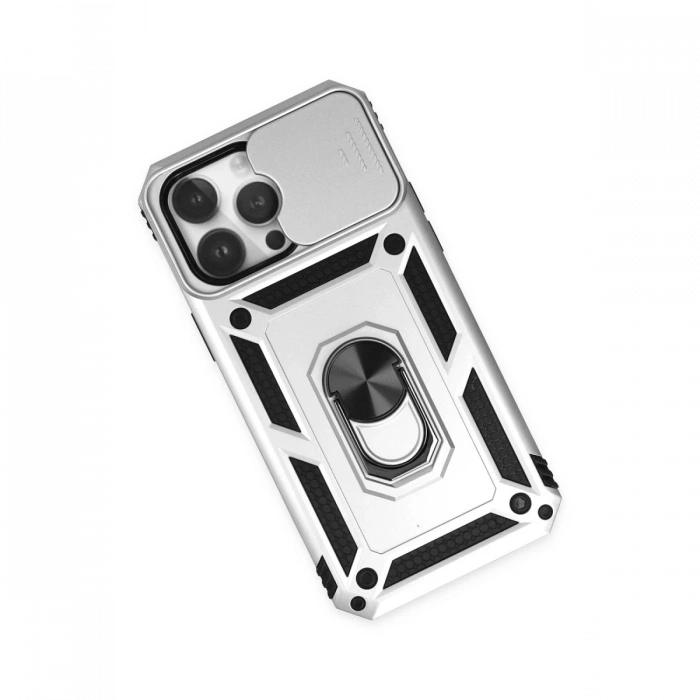 Newface iPhone 14 Pro Kılıf Pars Lens Yüzüklü Silikon