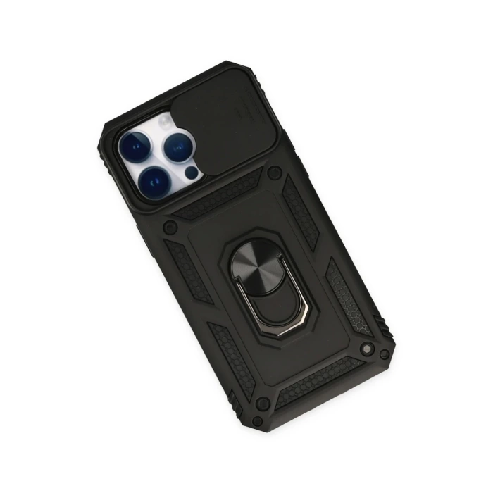 Newface iPhone 14 Pro Kılıf Pars Lens Yüzüklü Silikon