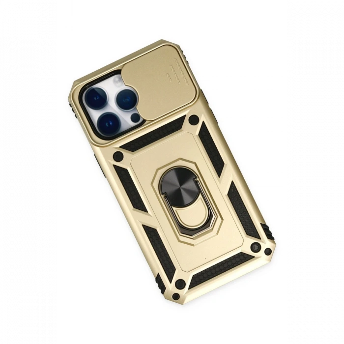 Newface iPhone 14 Pro Kılıf Pars Lens Yüzüklü Silikon