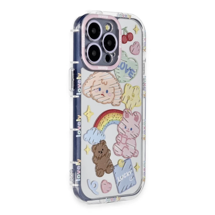 Newface iPhone 14 Pro Kılıf Reflexion Desenli Kapak - Desen 4