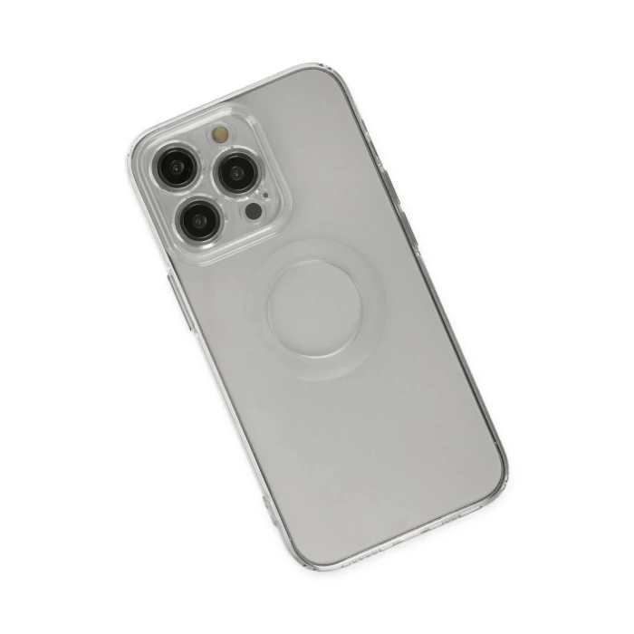 Newface iPhone 14 Pro Kılıf Santa Lens Silikon - Şeffaf