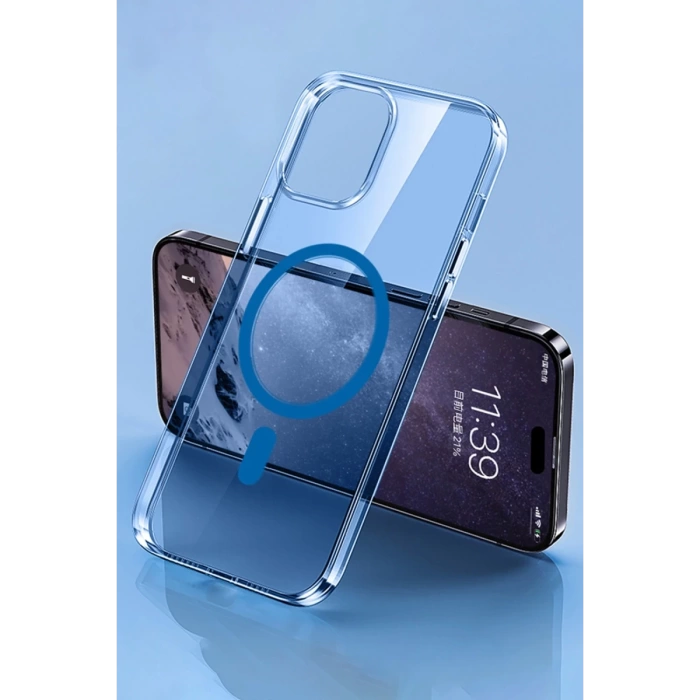 Newface iPhone 14 Pro Kılıf Tron Şeffaf Magsafe Kapak