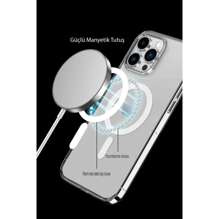 Newface iPhone 14 Pro Kılıf Tron Şeffaf Magsafe Kapak
