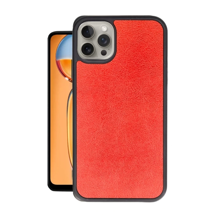 Newface iPhone 14 Pro Max Kılıf Aras Deri Kapak - Kırmızı