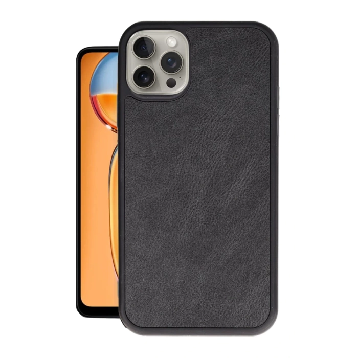 Newface iPhone 14 Pro Max Kılıf Aras Deri Kapak - Siyah