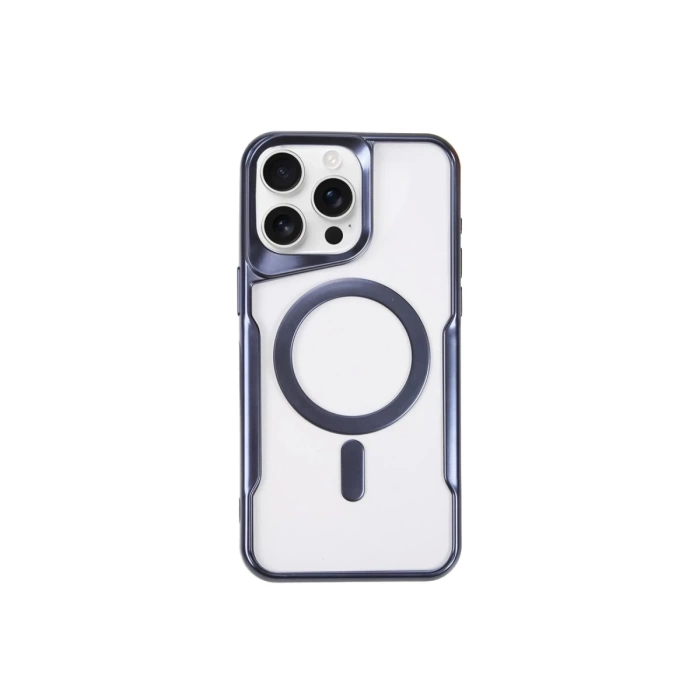 Newface iPhone 14 Pro Max Kılıf Boyi Magsafe Silikon Kapak - Lacivert