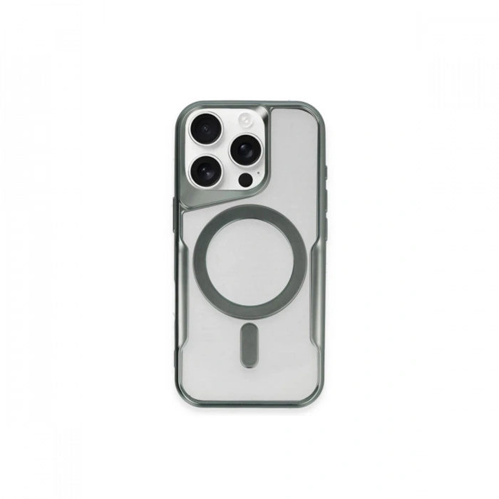 Newface iPhone 14 Pro Max Kılıf Boyi Magsafe Silikon Kapak - Yeşil