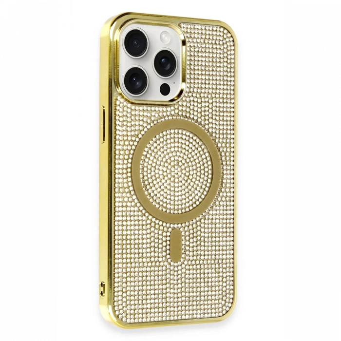 Newface iPhone 14 Pro Max Kılıf Diamond Magsafe Kapak