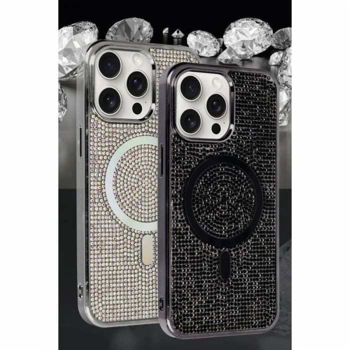 Newface iPhone 14 Pro Max Kılıf Diamond Magsafe Kapak