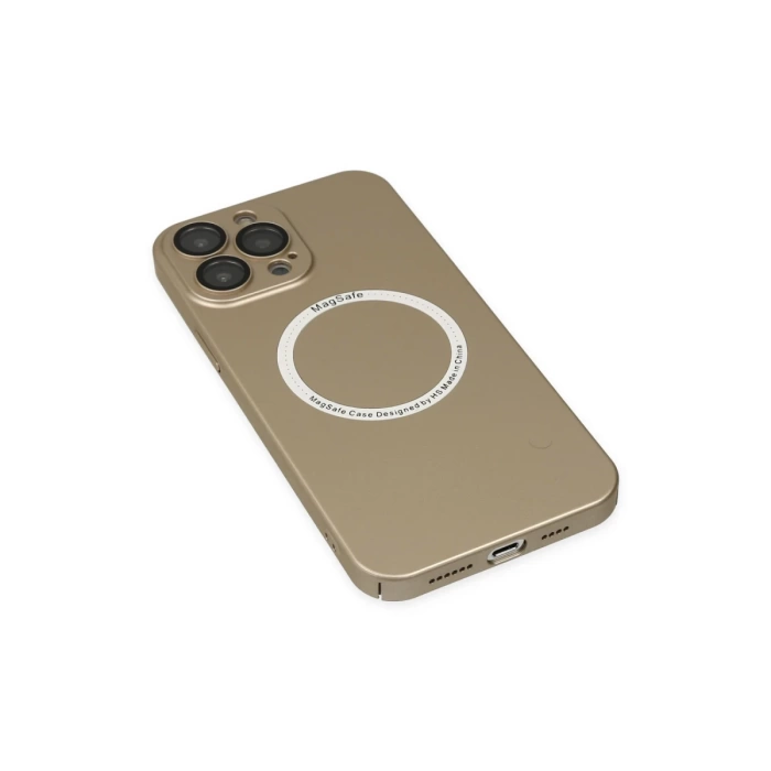 Newface iPhone 14 Pro Max Kılıf Jack Magneticsafe Lens Silikon - Gold