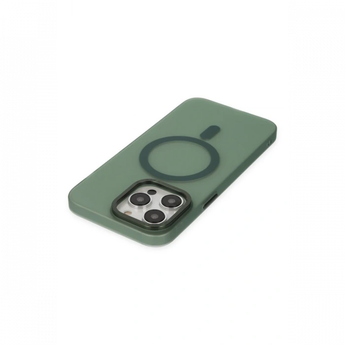 Newface iPhone 14 Pro Max Kılıf Lodos Magneticsafe Mat Kapak - Köknar Yeşili
