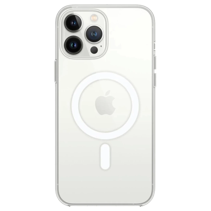 Newface iPhone 14 Pro Max Kılıf Magneticsafe Şeffaf Silikon - Şeffaf