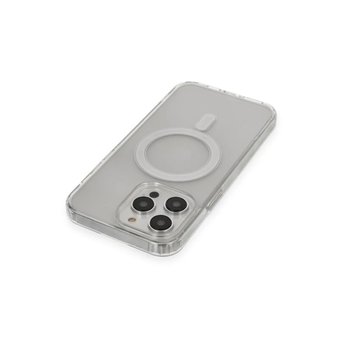 Newface iPhone 14 Pro Max Kılıf Matte Şeffaf Magneticsafe - Şeffaf