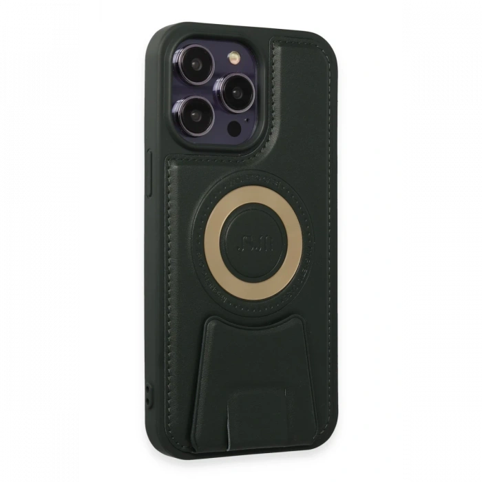 Newface iPhone 14 Pro Max Kılıf Merkür Magneticsafe Standlı Kapak