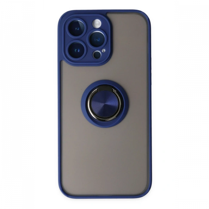Newface iPhone 14 Pro Max Kılıf Montreal Yüzüklü Silikon Kapak