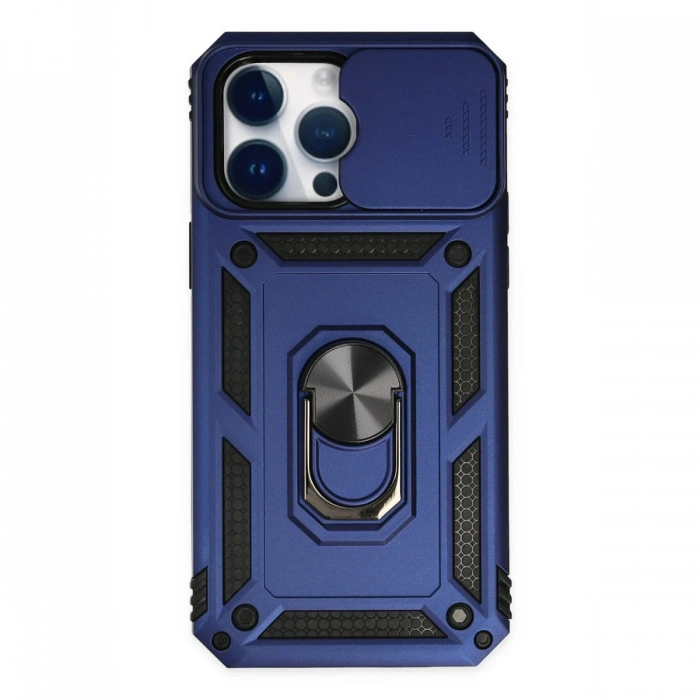 Newface iPhone 14 Pro Max Kılıf Pars Lens Yüzüklü Silikon