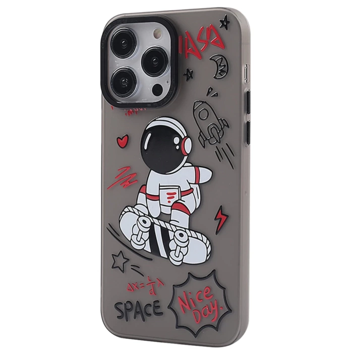 Newface iPhone 14 Pro Max Kılıf Prada Desenli Kapak
