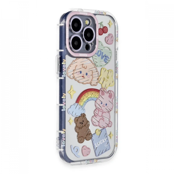 Newface iPhone 14 Pro Max Kılıf Reflexion Desenli Kapak - Desen 4