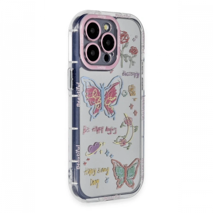 Newface iPhone 14 Pro Max Kılıf Reflexion Desenli Kapak - Desen 8