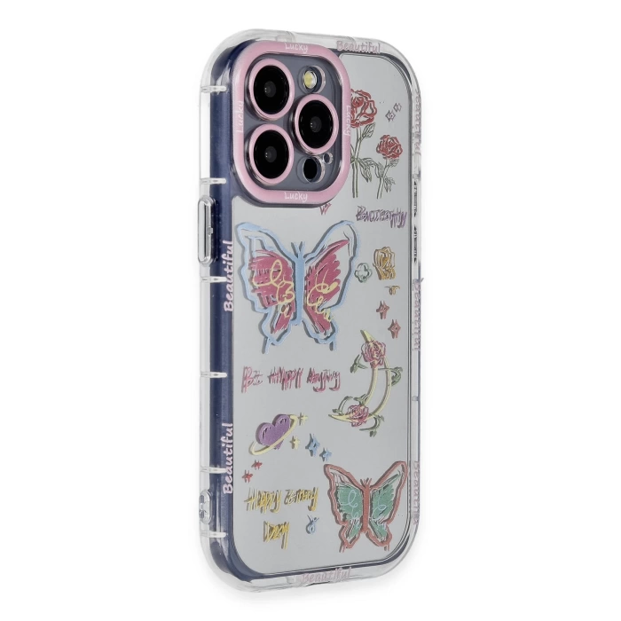 Newface iPhone 14 Pro Max Kılıf Reflexion Desenli Kapak - Desen 8
